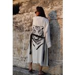 Befera Design Müslin Kimono %100 Pamuklu Kaplan Baskılı Desenli Bornoz Kaftan Sabahlık