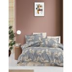 Beğenal Arina Ranforce Light Pamuklu Çift Kişilik Nevresim Takımı - Gri - Bej - 200 x 220 cm
