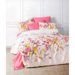 Beğenal Autmn Pembe Ranforce Light Pamuklu Çift Kişilik Nevresim Takımı - 200 x 220 cm - Beyaz - Pembe