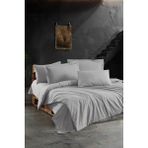 Beğenal Gri Renkli % 100 Pamuklu Valeria Ultra Soft Washed Çift Kişilik Nevresim Takımı - 200 x 220 cm