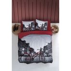 Beğenal Home Tekstil Digital Baskılı Çift Baskılı Nevresim Takımı - 200 x 220 cm - Bordo