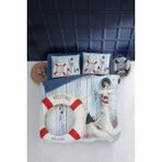Beğenal Home Tekstil Digital Baskılı Çift Baskılı Nevresim Takımı - 200 x 220 cm - Mavi