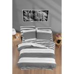 Beğenal Home Tekstil Ranforce Light Madras Grey Nevresim Takımı - Gri - 200 x 220 cm