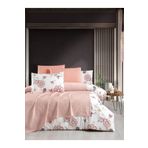 begenal home Waffle Desenli %100 Pamuk Çift Kişilik Pikeli 5 Parça Nevresim Takımı