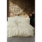 Beğenal Krem Renkli % 100 Pamuklu Valeria Ultra Soft Washed Çift Kişilik Nevresim Takımı - 200 x 220 cm