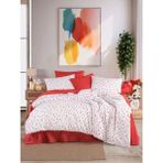 Beğenal Love You Ranforce Light Pamuklu Çift Kişilik Nevresim Takımı - Kırmızı - 200 x 220 cm