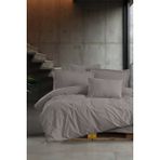 Beğenal Vizon Renkli % 100 Pamuklu Valeria Ultra Soft Washed Çift Kişilik Nevresim Takımı - 200 x 220 cm