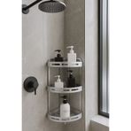 Begin Power Alüminyum Paslanmaz 3 Katlı Banyo Köşe Rafı Banyo Düzenleyici Organizer