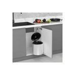 Begin Power Dolap İçi Otomatik Kapak Çöp Kovası 11 Litre Mutfak Krom Çöp Kovası