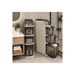 Begin Power XL Portatif Dolap Çok Amaçlı Tekerlekli Banyo Dolabı Şeffaf Kapaklı Düzenleyici Organizer