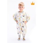 Begisa 2-9 Yaş 2.5 Tog Elyaf Dolgulu Premium Kalite Çocuk Uyku Tulumu Gri Dinozor 23504
