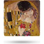 Begoloni Doğal Taş Nihale 15X15CM Gustav Klimt Eseri Baskılı Taş Çaydanlık Altlığı-Tencere Tava Altlığı