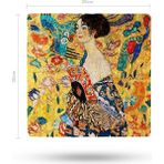 Begoloni Doğal Taş Nihale 20X20CM Gustav Klimt Eserleri Baskılı Taş Çaydanlık Altlığı-Tencere Tava Altlığı