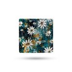 Begoloni Stone Decor Doğal Taş Nihale 15x15cm Papatya Çiçekleri Baskılı Taş Çaydanlık Altlığı-tencere Tava Altlığı