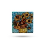 Begoloni Stone Decor Doğal Taş Nihale 15x15cm Van Gogh Eseri Baskılı Çaydanlık Altlığı-tencere Tava Altlığı