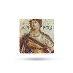 Begoloni Stone Decor Doğal Taş Nihale 15x15cm Zeugma Mozaik Baskılı Çaydanlık Altlığı-tencere Tava Altlığı
