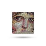Begoloni Stone Decor Doğal Taş Nihale 20x20cm Zeugma Mozaikleri Baskılı Doğal Taş Çaydanlık Altlığı-tencere Tava Altlığı