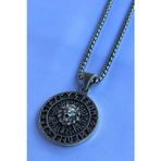 Begondio Aslanlı Vegvisir Pusula El İşçiliği Paslanmaz Çelik Zincir Erkek Kolye