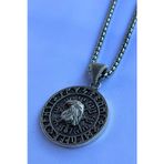 Begondio Kartal Vegvisir Pusula El İşçiliği Paslanmaz Çelik Zincir Erkek Kolye