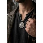 Begondio Vegvisir Pusula El İşçiliği Paslanmaz Çelik Zincir Erkek Kolye