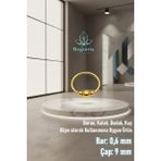 Begonia Accessories 925 Ayar Gümüş Altın Kaplama 3 Top Halka Hızma Küpe – Alerji Yapmaz, Unisex, Fake Deliksiz Kullanıma Uygun, Zarif & Şık Tasarım, Günlük ve Özel Gün Kombinleri