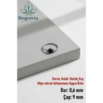 Begonia Accessories 925 Ayar Gümüş Çift Top Siyah Boncuklu Halka Hızma – Unisex Minimal Burun Küpesi, Tragus Küpe, Fake Hızma, Deliksiz Piercing, Kıkırdak Helix Küpe, Kadın Erkek