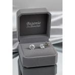 Begonia Accessories 925 Ayar Gümüş Yuvarlak Zirkon Taşlı 4mm Minimal Küpe – Unisex Tek Taş Gümüş Küpe, Parlak Taşlı, Zarif & Şık Tasarım, Günlük ve Özel Gün Kullanımına Uygun - 4 mm - Şeffaf