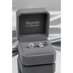 Begonia Accessories 925 Ayar Gümüş Yuvarlak Zirkon Taşlı 6mm Minimal Küpe – Unisex Tek Taş Gümüş Küpe, Parlak Taşlı, Zarif & Şık Tasarım, Günlük ve Özel Gün Kullanımına Uygun - 6 mm - Şeffaf