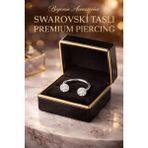Begonia Accessories Anti Alerjik 316 L Cerrahi Çelik Swarovski Taşlı Özel Epoxi Kaplama Yüzey Şambala Helix, Septum, Tragus, Labret Halka Hızma Küpe Piercing 6 Mm, 8 Mm, 10 mm Seçenekli 1 Adet