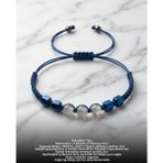Begonia Accessories Kalsedon Doğal Taş Bilekik Unisex Ayarlanabilir Bilek Sakinleştirici Enerji Taşı Iletişim ve Denge - Standart - Renkli Taşlar