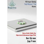 Begonia Yeşil Beyaz 925 Ayar Gümüş 7 Top Halka Hızma
