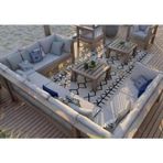 Begonya Bahçe Balkon Teras Ahşap Köşe Koltuk Takımı