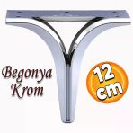 Begonya Luks Mobilya Kanepe Sehpa Tv Unitesi Cekyat Yukseltici Koltuk Ayagi Baza Ayak Krom 12 Cm