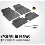 Begtech Hyundai Accent Yumurta Kasa 1996 - 2000 Kesilebilir Universal Üçgen Desen Siyah Oto Paspas