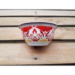 Begüldan Kırmızı Sarı Çiçekli Çinko Kase R=14 cm BEG_2642