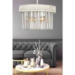Begüsa Sitrus 3.lü Beyaz Lux Kristal Taşlı Avize - Renkli