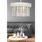 Begüsa Sitrus 3.lü Beyaz Lux Kristal Taşlı Avize