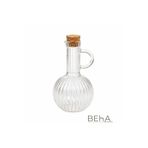 BehaHome Küçük Tombul Cam Yağdanlık & Sirkelik 300 ml | Kapaklı Kulplu Cam Şişe, Mutfak İçin Şık Sosluk ve Yağ Şişesi