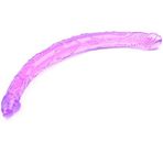 BeHorny Devasa Çift Uçlu Dildo Gerçekçi Penis Lezbiyen/Anal Seks Oyuncağı, 450 mm, Mor
