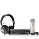 Behringer U-PHORIA Studio PRO komple kayıt paketi, yüksek çözünürlüklü USB ses arayüzü, kondansatör mikrofon, stüdyo kulaklıkları ve daha fazlası