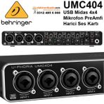 Behringer UMC404 USB Midas Mikrofon PreAmfi Ses Kartı