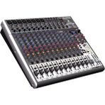 Behringer X2222USB Premium 22 giriş 2/2 veri yolu mikser, XENYX Mic preamps ve kompresörlü, İngiliz EQ'ları, 24 bit Multi-FX işlemci ve USB/Audio arayüzü, PC ve Mac ile uyumlu