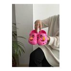 Behtah Kundura Kız Erkek Çoçuk 6 Tane Jibbitz Süslü Hediyeli Önü Kapalı Bahçe Havuz Günlük Sandalet Terlik