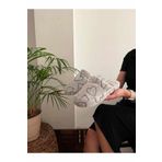 Behtah Kundura Pofuduk Sessiz Taban Kalp Desenlli Kadın Ev Terliği Tüylü Terlik Çeyiz Bohça