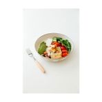 Beige Emaye Bowl Tabağı - Bowl Kase - Salata Kasesi - Sunum Kasesi - 0,5 x 7 cm
