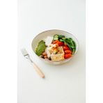 Beige Emaye Bowl Tabağı - Bowl Kase - Salata Kasesi - Sunum Kasesi 21CM - 1 lt - Bej