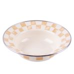 Beige Emaye Çukur Makarna Ve Salata Tabağı