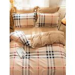 Beige Nevresim Takımı %100 Pamuk Çarşafı Lastikli