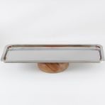 Beige & Stone Ahşap Ayaklı Baton Metal Dekoratif 33 cm Pasta Kek Sunum/servis Tabak Stand