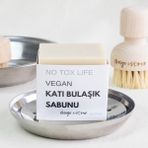 Beige & Stone Doğal Mutfak Seti | 11,5 cm Çelik Sabunluk & Zeytinyağlı Katı Bulaşık Sabunu 200 gr